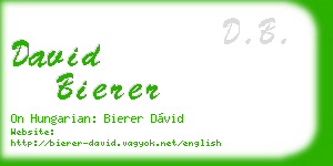 david bierer business card