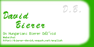 david bierer business card
